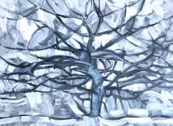 Online Arbre argenté - Piet Mondrian Mondrian