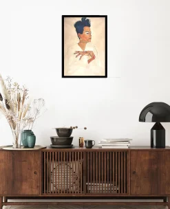 Clearance Autoportrait aux mains jointes sur la poitrine - Egon Schiele Schiele
