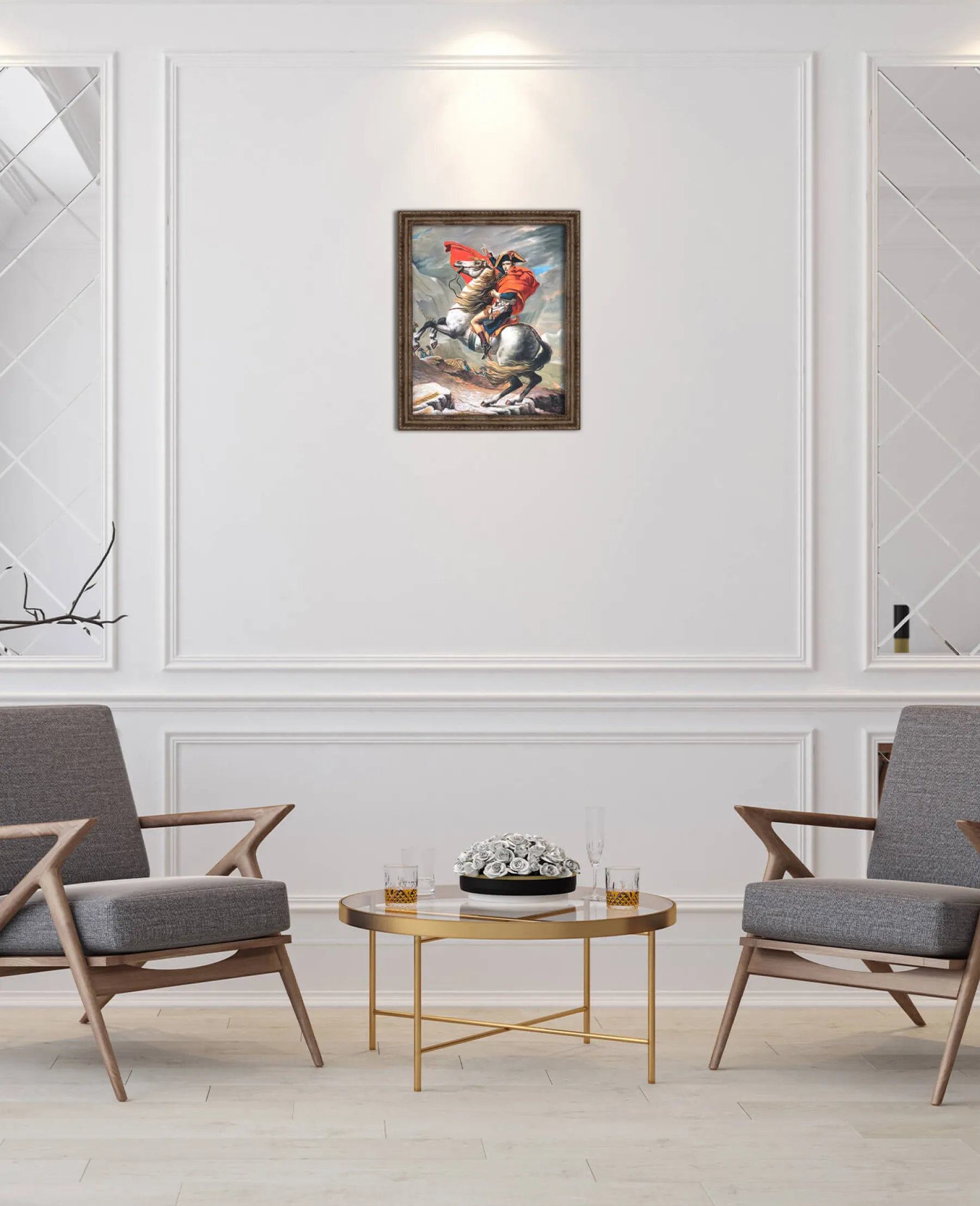 Best Sale Bonaparte franchissant le Grand-Saint-Bernard - Jacques-Louis David David