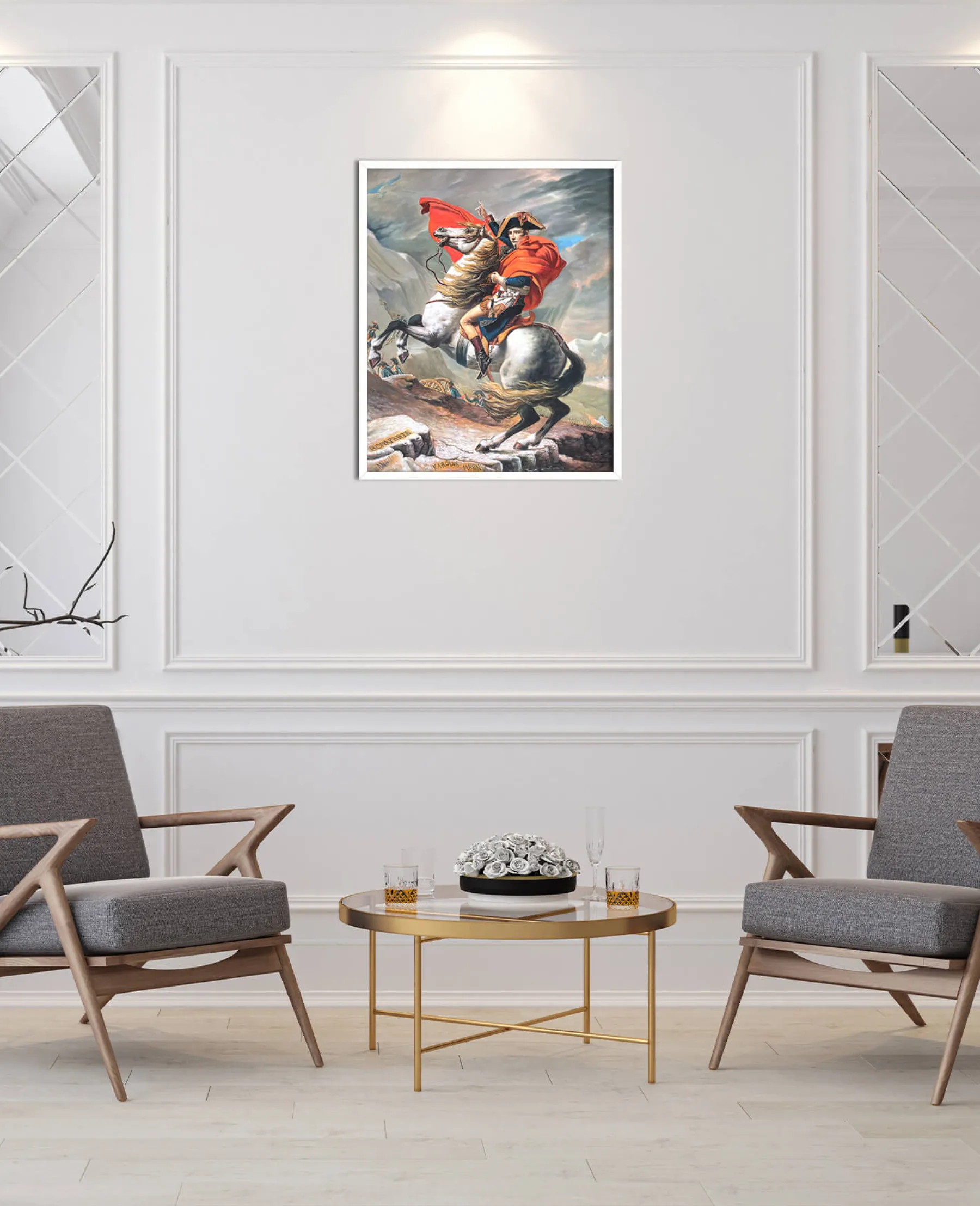 Best Sale Bonaparte franchissant le Grand-Saint-Bernard - Jacques-Louis David David