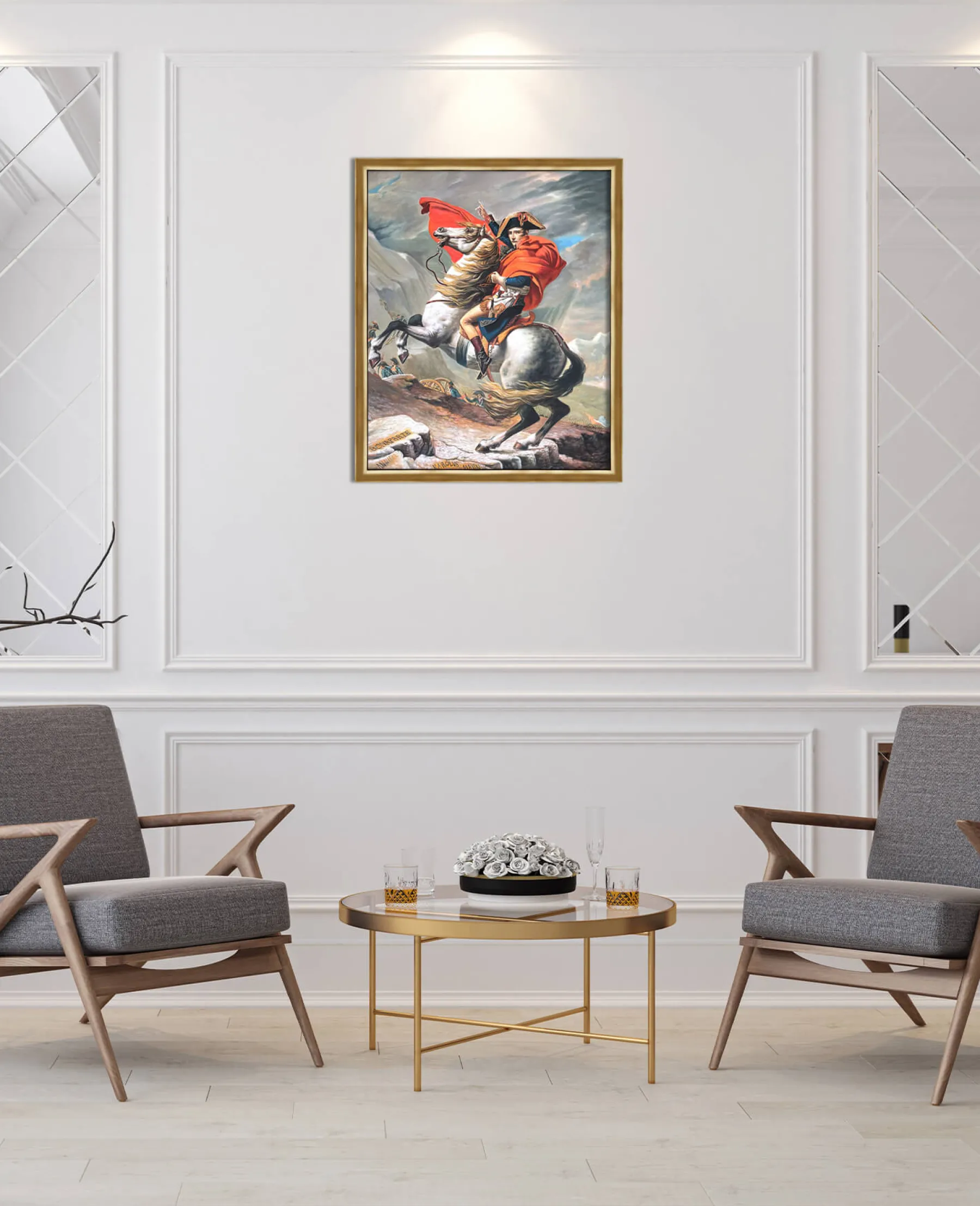 Best Sale Bonaparte franchissant le Grand-Saint-Bernard - Jacques-Louis David David