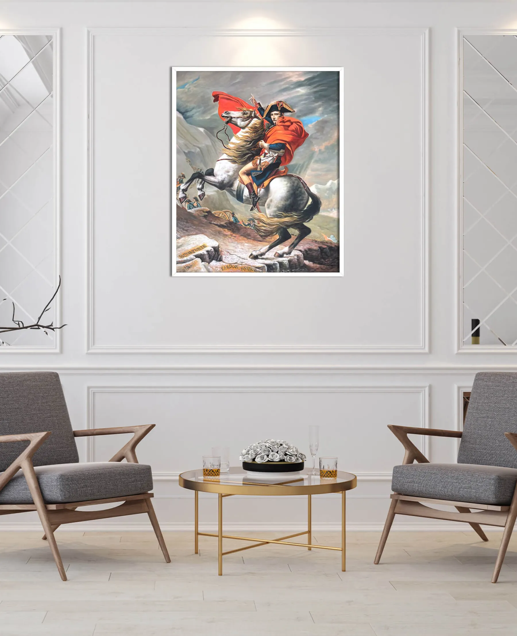 Best Sale Bonaparte franchissant le Grand-Saint-Bernard - Jacques-Louis David David