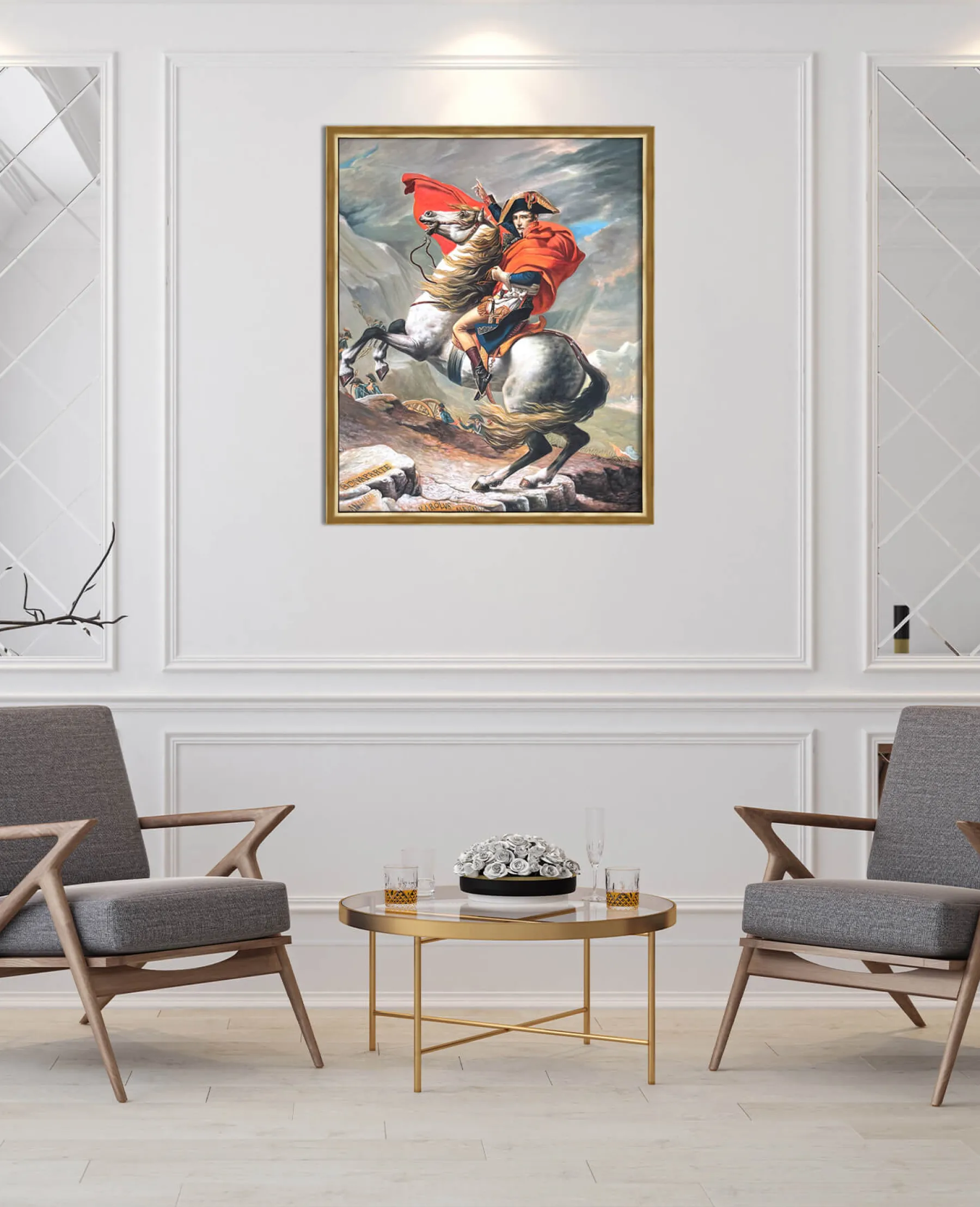 Best Sale Bonaparte franchissant le Grand-Saint-Bernard - Jacques-Louis David David