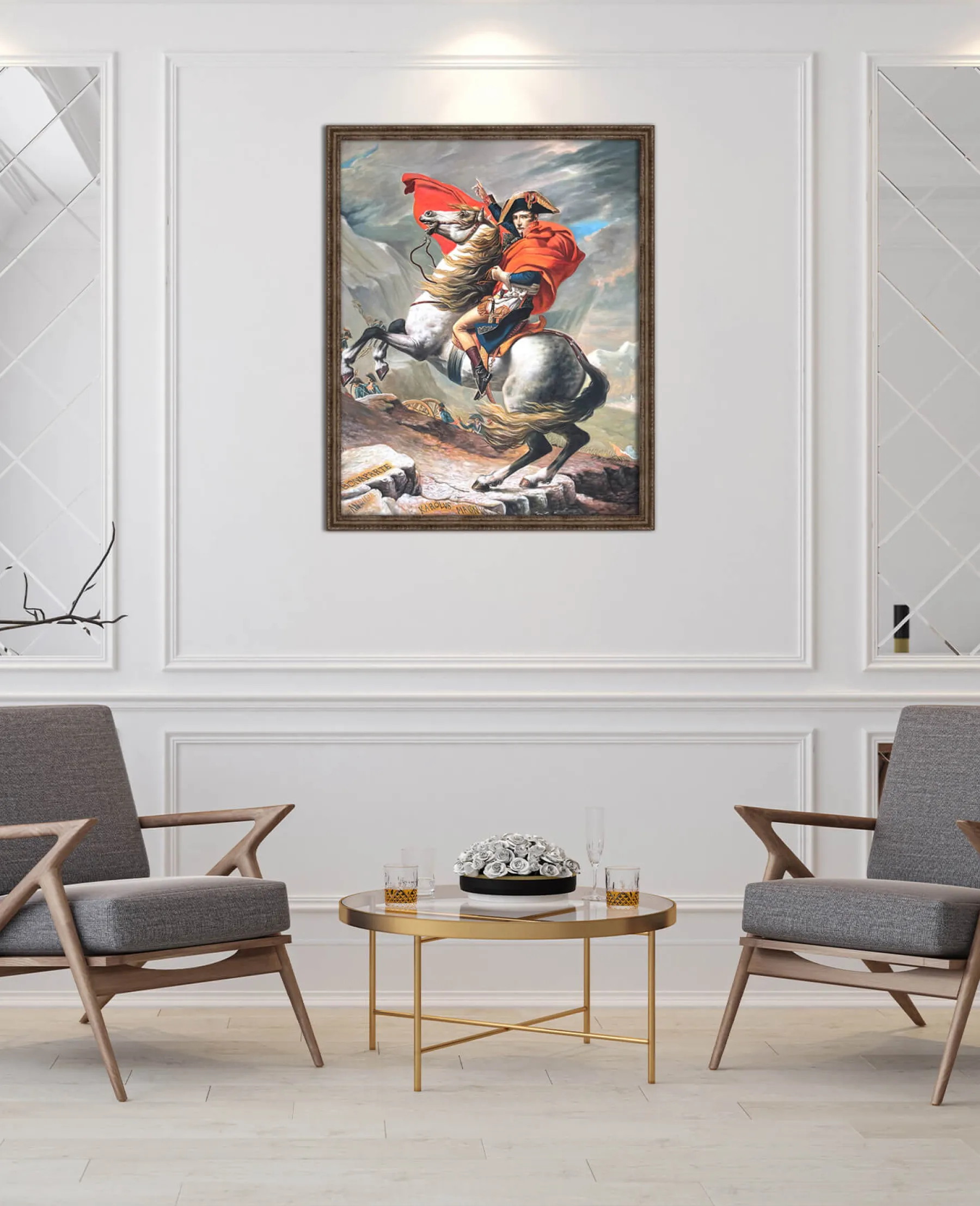 Best Sale Bonaparte franchissant le Grand-Saint-Bernard - Jacques-Louis David David