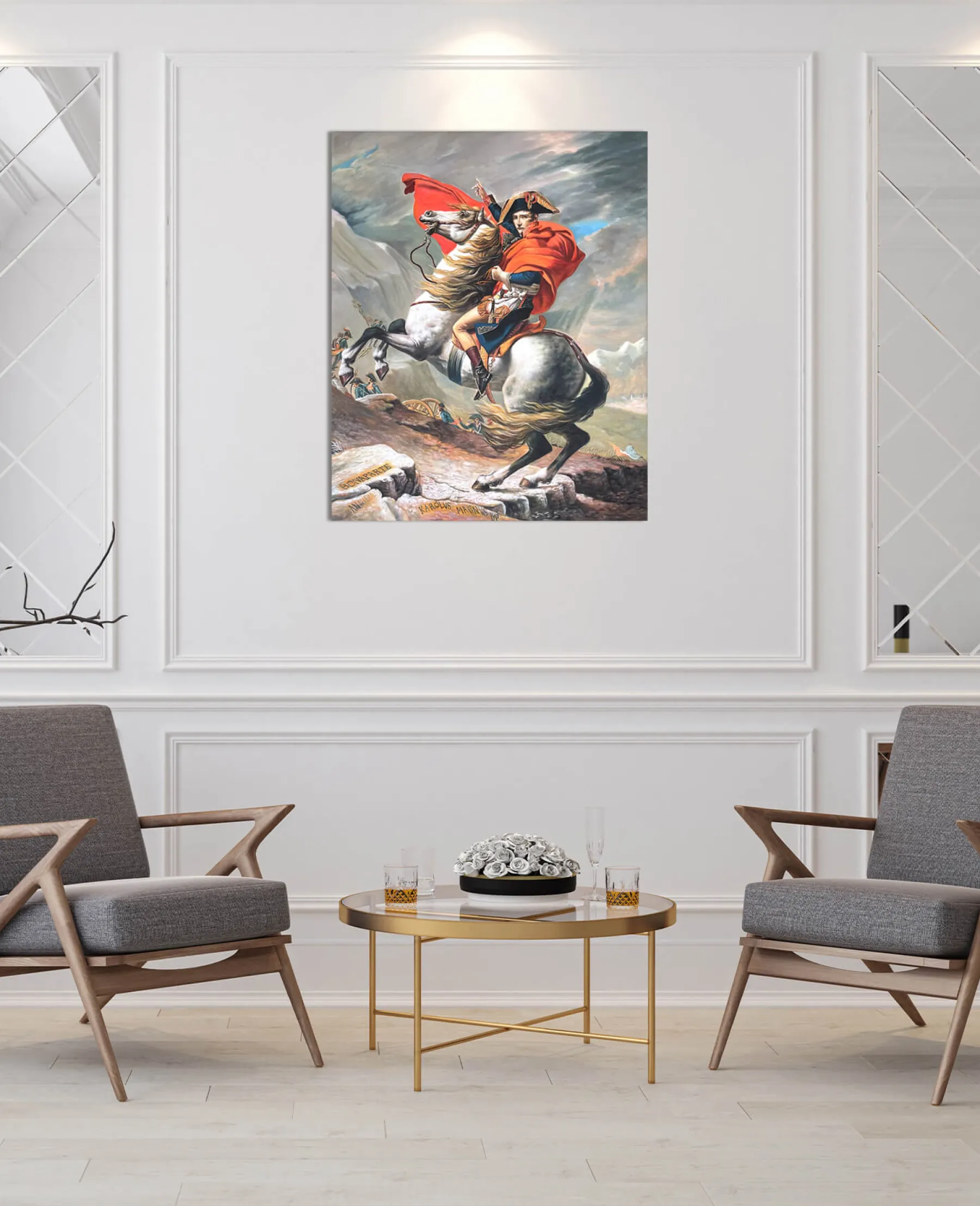 Best Sale Bonaparte franchissant le Grand-Saint-Bernard - Jacques-Louis David David