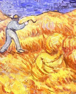 Flash Sale Champ de blé derrière l'hospice Saint-Paul avec un faucheur - Vincent Van Gogh Van Gogh