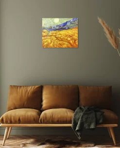 Flash Sale Champ de blé derrière l'hospice Saint-Paul avec un faucheur - Vincent Van Gogh Van Gogh