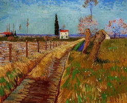Best Chemin à travers un champ de saules - Vincent Van Gogh Van Gogh