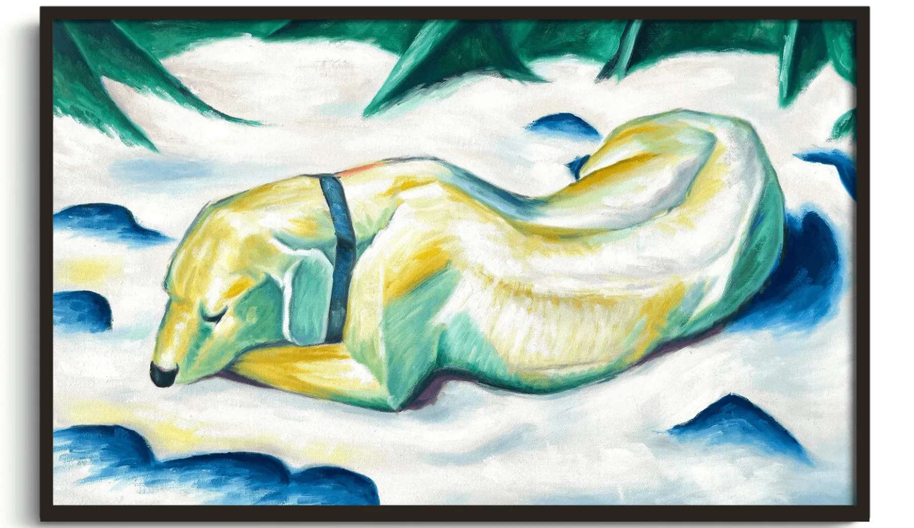 Discount Chien couché dans la neige - Franz Marc Franz Marc