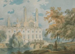 Cheap Clare Hall et King's College Chapel, Cambridge, depuis les rives de la rivière Cam - William Turner Turner