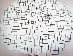 Fashion Composition 10 en noir et blanc - Piet Mondrian Mondrian