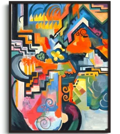 Shop Composition colorée hommage à Bach - August Macke Macke