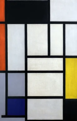 Outlet Composition de Rouge, Noir, Jaune, Bleu et Gris - Piet Mondrian Mondrian