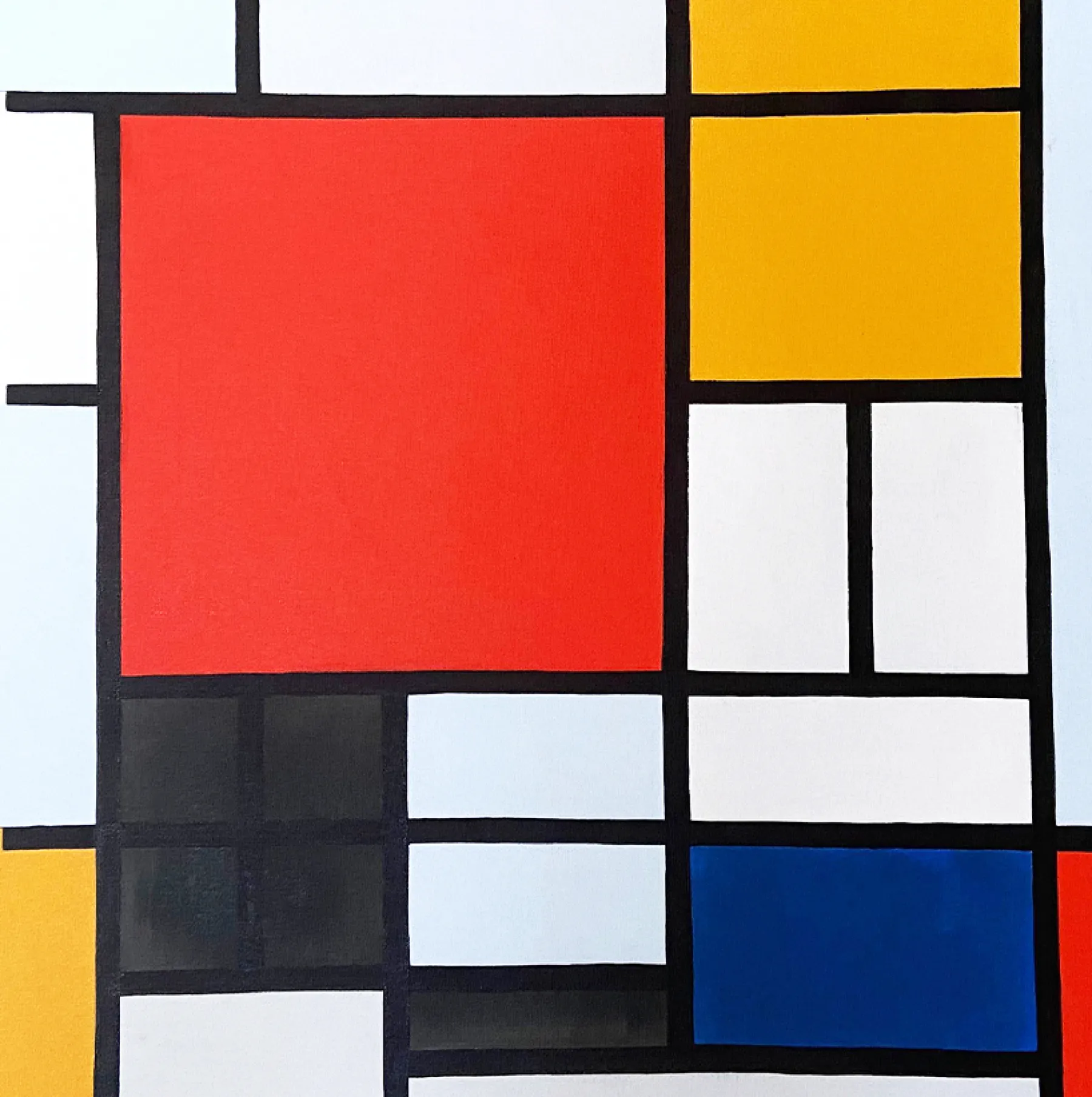 Outlet Composition en Rouge, Jaune, Bleu et Noir - Piet Mondrian Mondrian