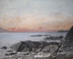 Hot Coucher de soleil, Vevey - Gustave Courbet Courbet