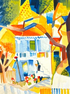 Outlet Cour de la maison de campagne à St. Germain - August Macke Macke