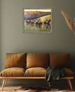 Cheap Course de chevaux dans un paysage - Edgar Degas Degas