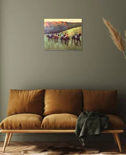 Cheap Course de chevaux dans un paysage - Edgar Degas Degas