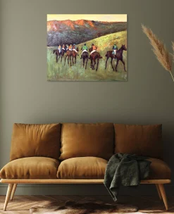 Cheap Course de chevaux dans un paysage - Edgar Degas Degas