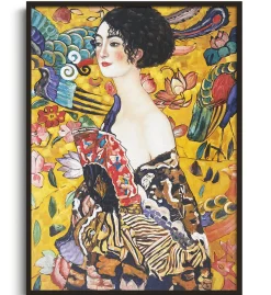Cheap Dame à l'éventail - Gustav Klimt Klimt