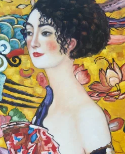 Cheap Dame à l'éventail - Gustav Klimt Klimt