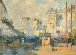 New Extérieur de la gare Saint-Lazare, effet de soleil - Claude Monet Monet