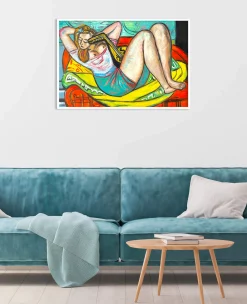 Store Femme à la mandoline en jaune et rouge – Max Beckmann Beckmann