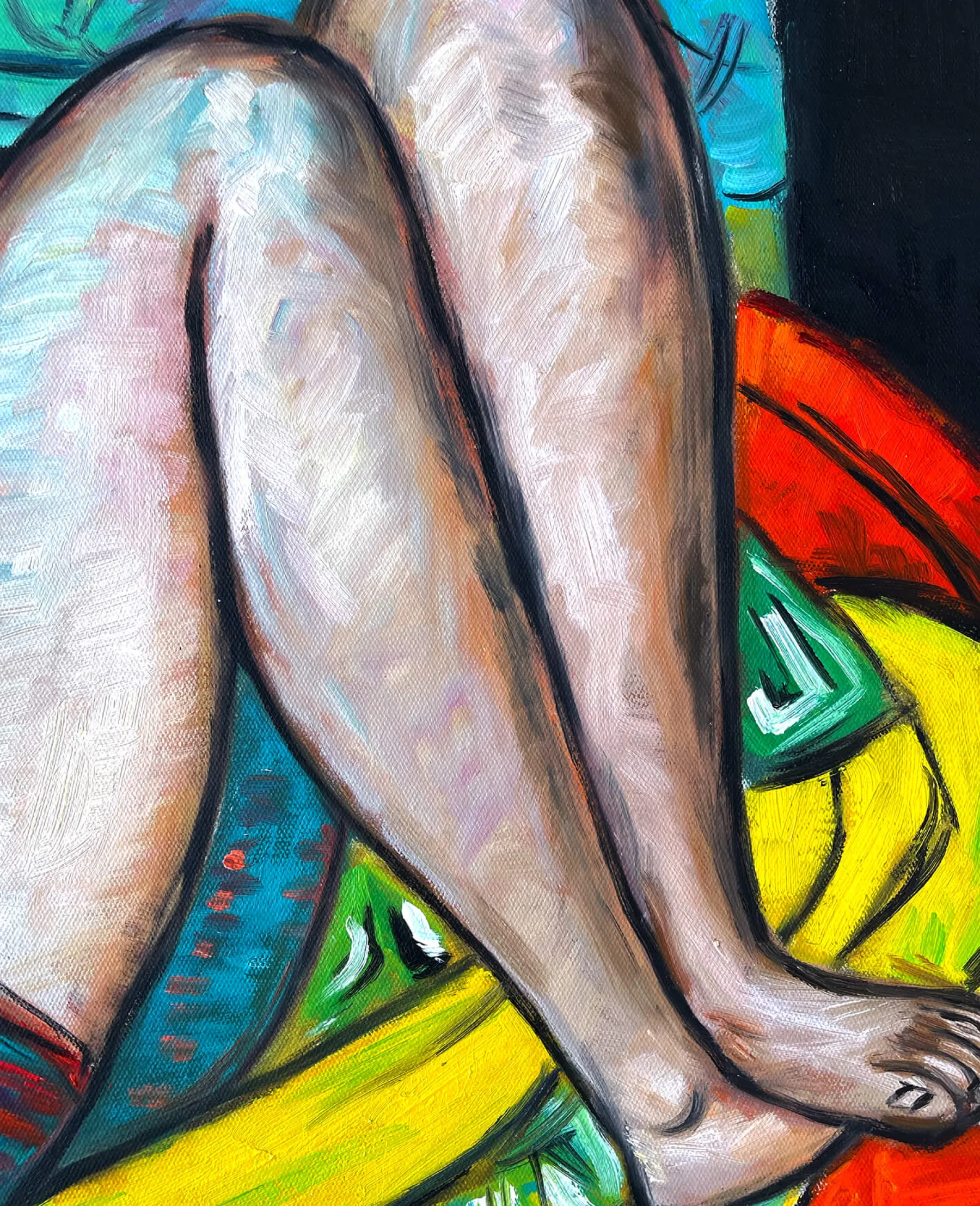 Store Femme à la mandoline en jaune et rouge – Max Beckmann Beckmann