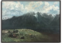 Hot Grand Panorama des Alpes, la Dent du Midi - Gustave Courbet Courbet