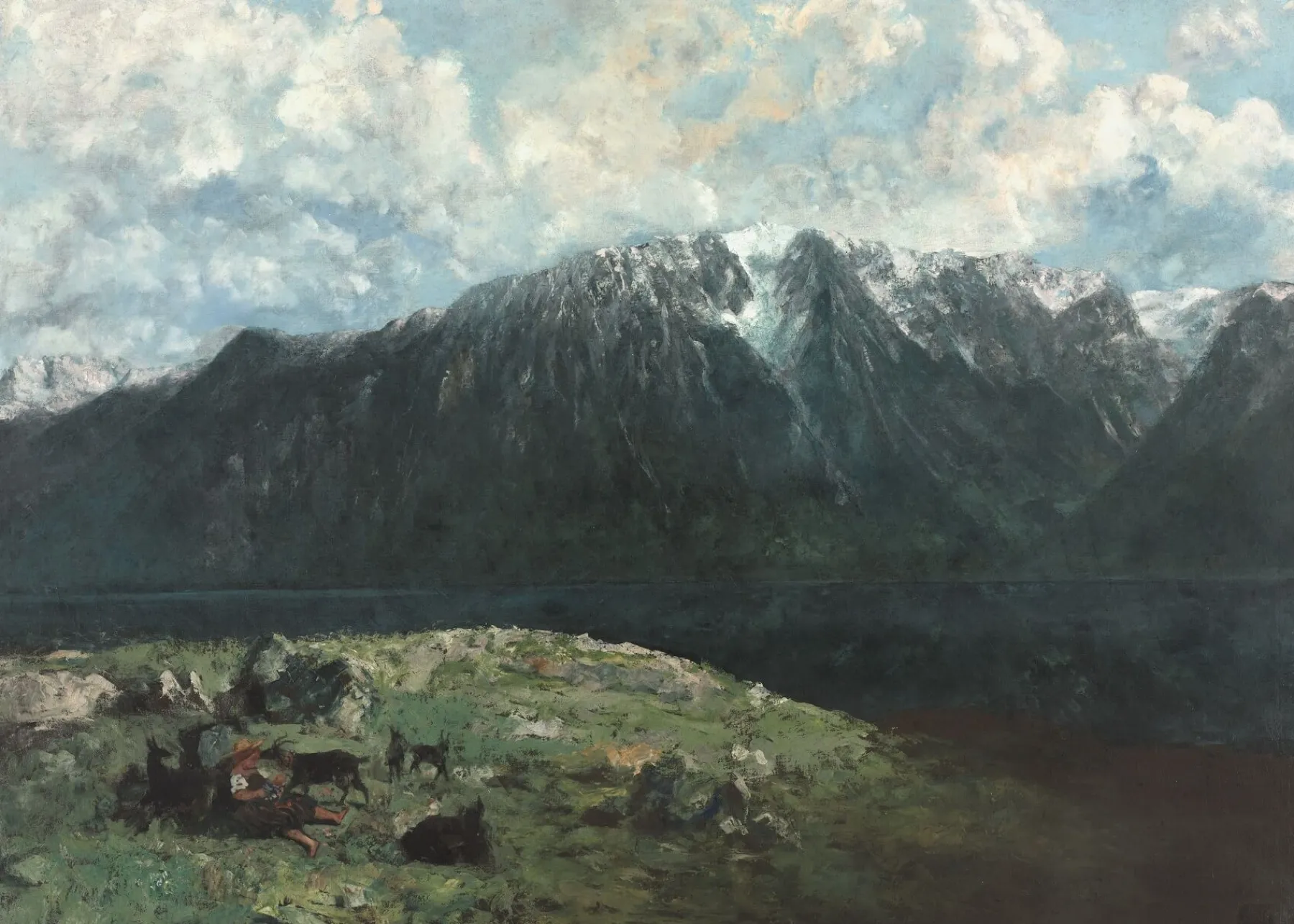 Hot Grand Panorama des Alpes, la Dent du Midi - Gustave Courbet Courbet