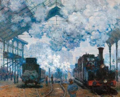Fashion La Gare Saint-Lazare, arrivée d'un train - Claude Monet Monet