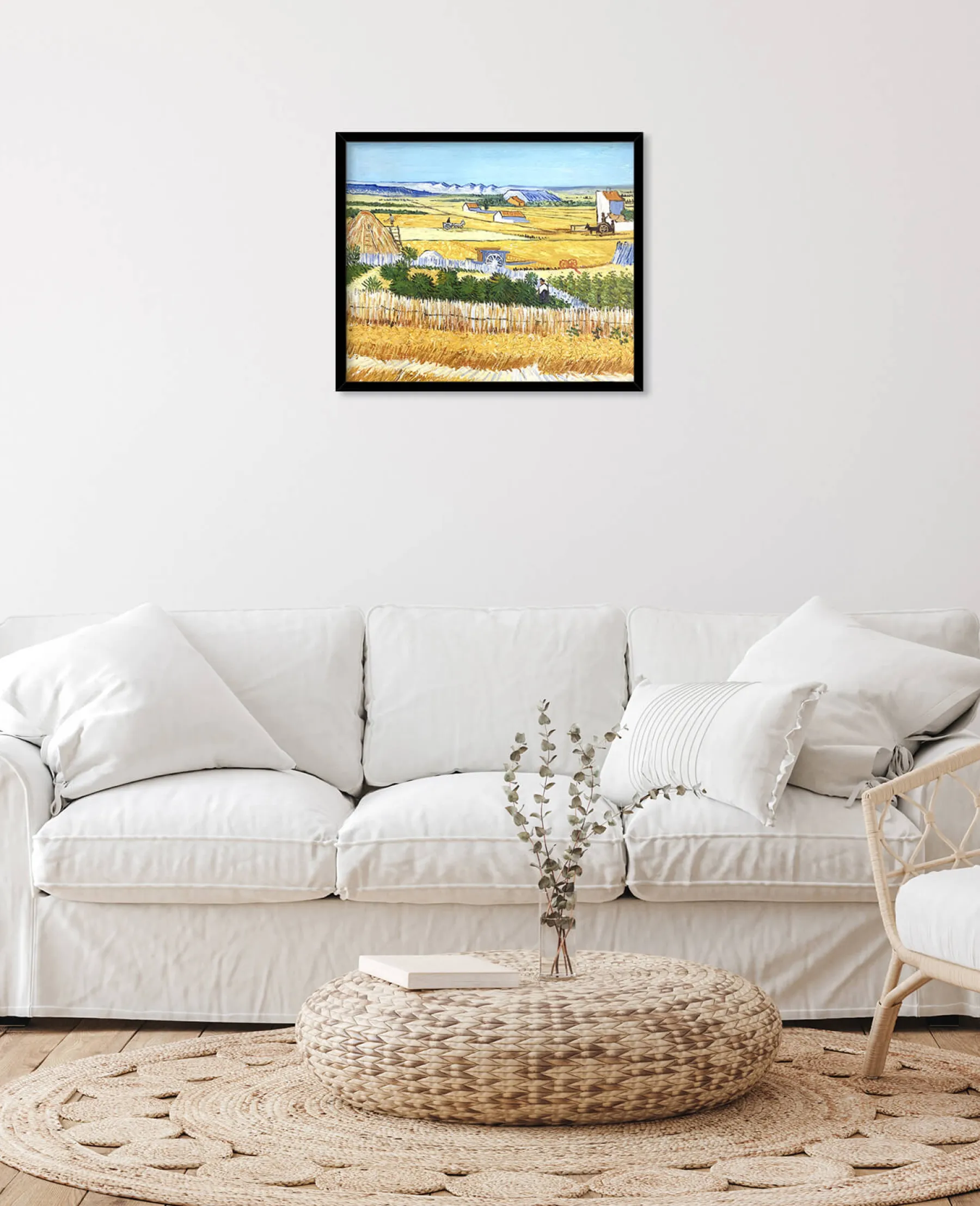 Cheap La Moisson à La Crau, avec Montmajour dans le Fond - Vincent Van Gogh Van Gogh