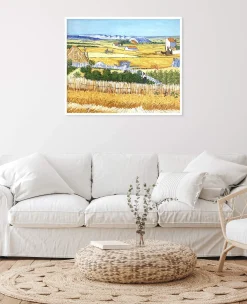 Cheap La Moisson à La Crau, avec Montmajour dans le Fond - Vincent Van Gogh Van Gogh