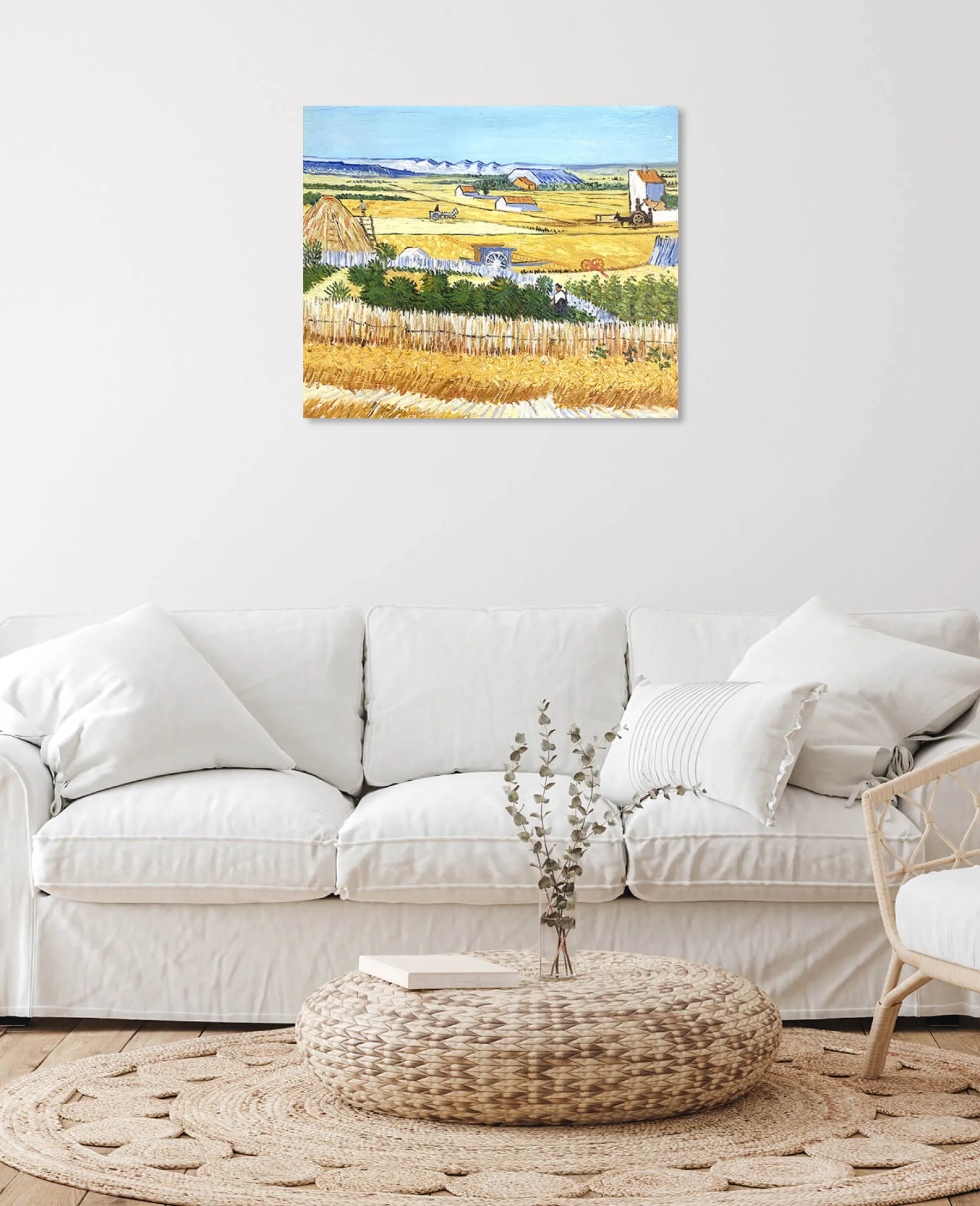 Cheap La Moisson à La Crau, avec Montmajour dans le Fond - Vincent Van Gogh Van Gogh