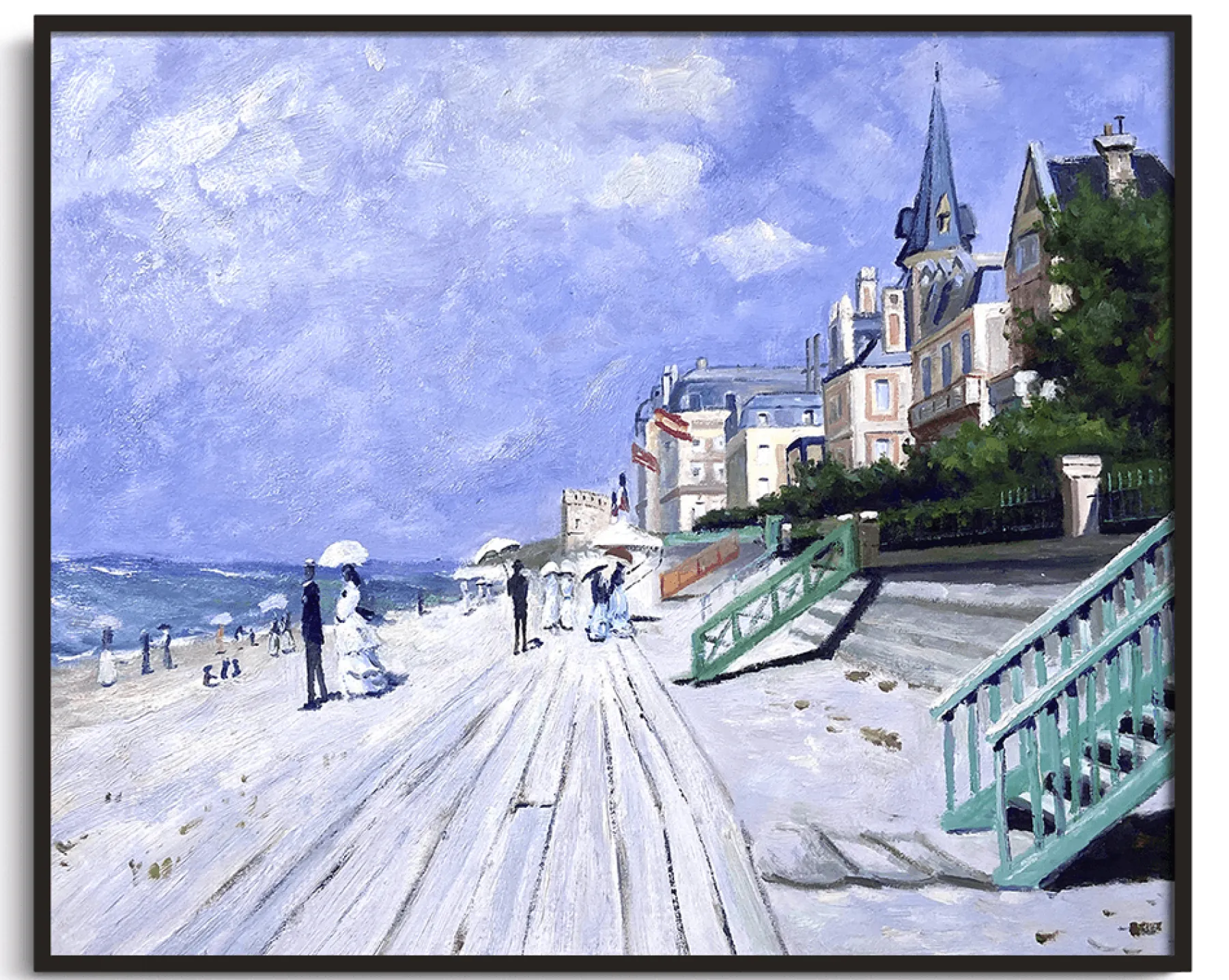 Sale La promenade à Trouville - Claude Monet Monet