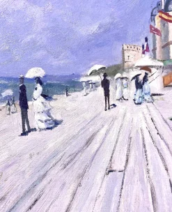 Sale La promenade à Trouville - Claude Monet Monet
