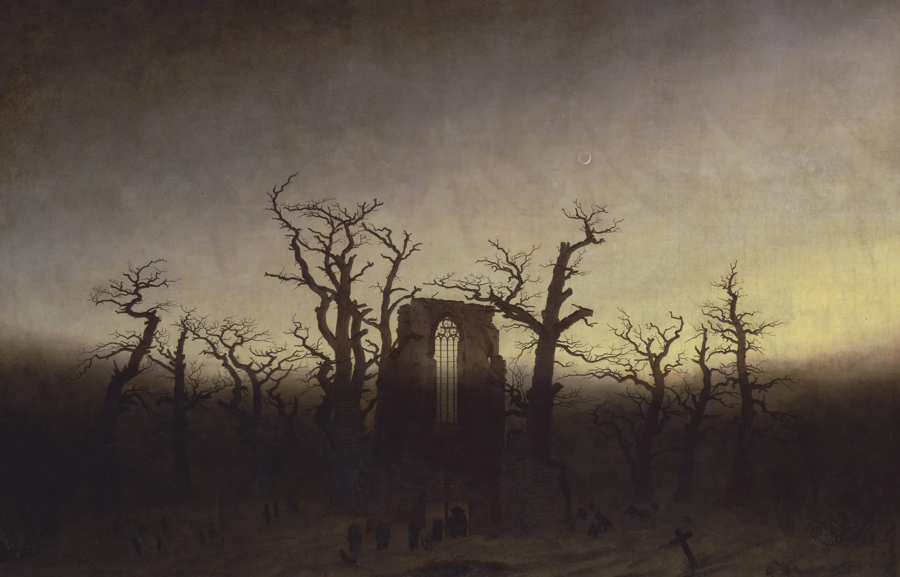 Best Sale L'abbaye de Oakwood - Caspar David Friedrich Friedrich