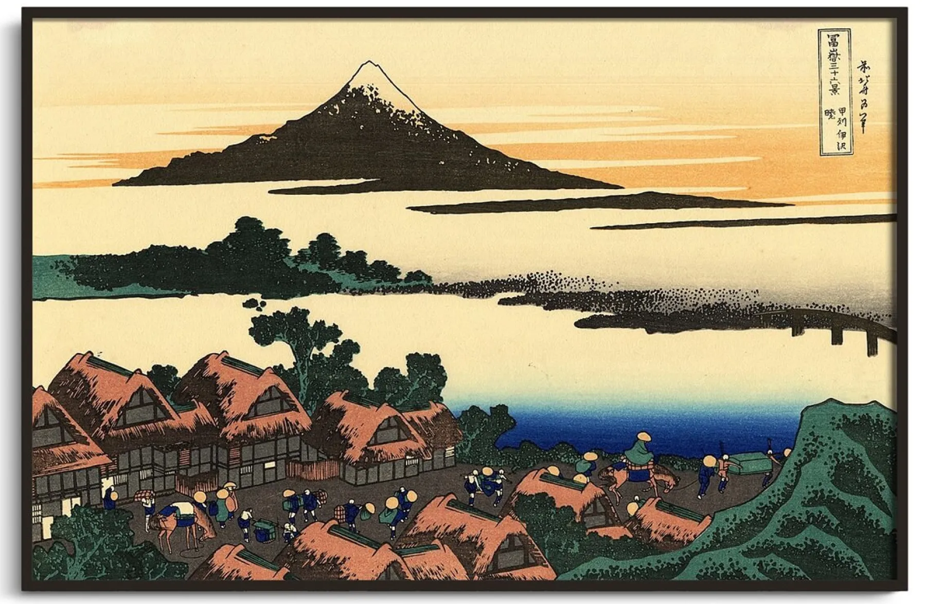 Clearance L'aube à Isawa dans la province de Kai - Hokusai Hokusai