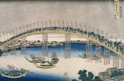 Best Sale Le festival des lanternes sur le pont de Temma - Hokusai Hokusai