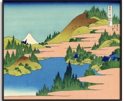 Shop Le lac de Hakone dans la province de Sagami - Hokusai Hokusai