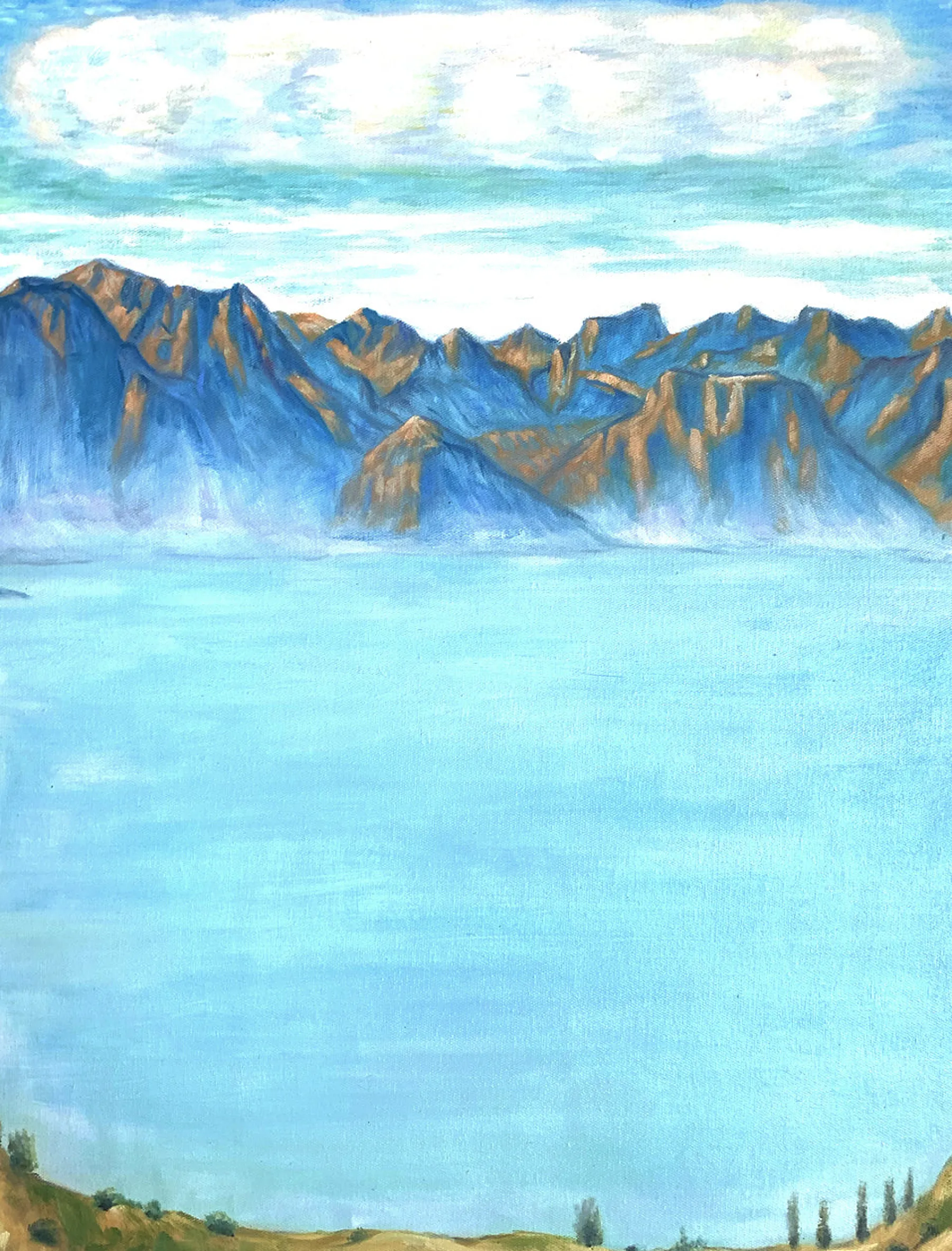 Store Le Léman et les Alpes savoyardes - Ferdinand Hodler Hodler