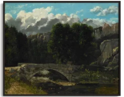 Cheap Le Pont de Saint-Sulpice près de Fleurier - Gustave Courbet Courbet