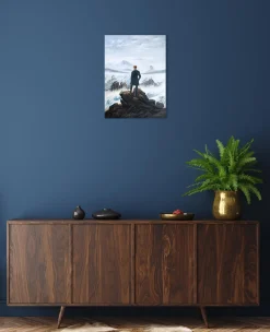 Store Le Voyageur contemplant une mer de nuages - Caspar David Friedrich Friedrich
