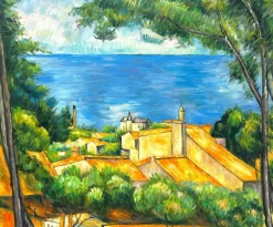 Hot L’Estaque aux toits rouges – Paul Cézanne Cézanne