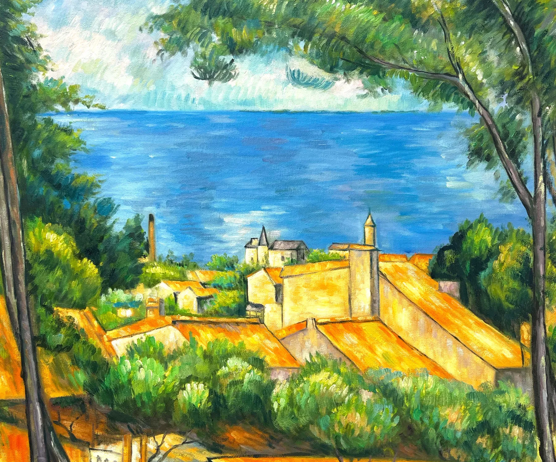 Hot L’Estaque aux toits rouges – Paul Cézanne Cézanne