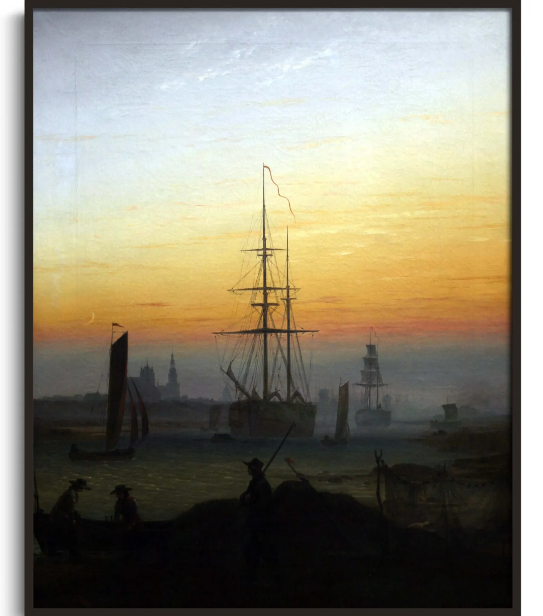 Clearance Navires dans le port de Greifswald - Caspar David Friedrich Friedrich
