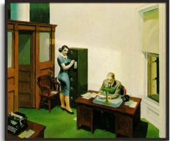 Clearance Office at Night - Edward Hopper Hopper