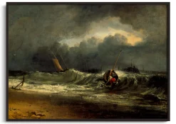 Flash Sale Pêcheurs sur un rivage calme par temps de tempête - William Turner Turner