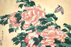 Fashion Pivoines et papillons - Hokusai Hokusai