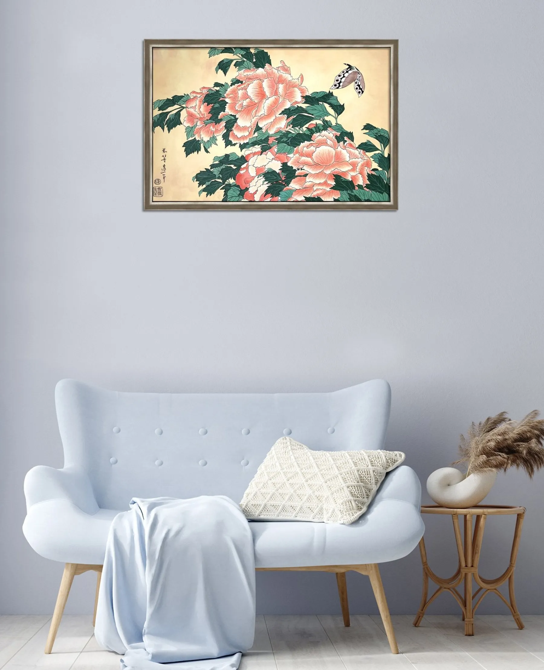 Fashion Pivoines et papillons - Hokusai Hokusai